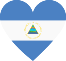 bandeira da nicarágua em forma de coração. png