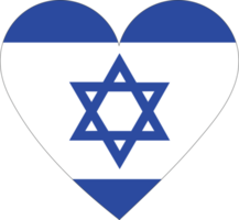 Israel flag in the shape of a heart. png