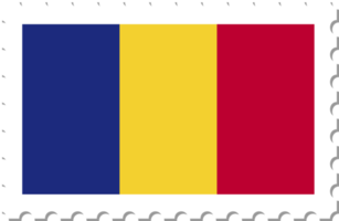 Tschad Flagge Briefmarke. png