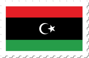 sello postal de la bandera de libia. png