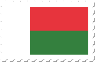 madagaskar flagga porto stämpel. png