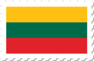 sello postal de la bandera de lituania. png