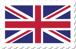 Briefmarke mit britischer Flagge. png