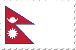 nepal flagga porto stämpel. png