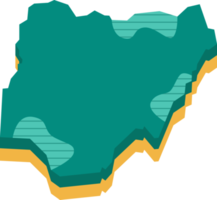 3d carta geografica di Nigeria png
