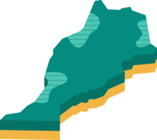 mapa 3D de Marrocos png