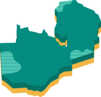 3d kaart van Zambia png