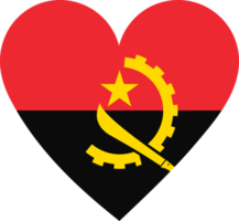 angola flagga i de form av en hjärta. png