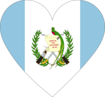 Guatemala  flag in the shape of a heart. png