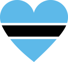 Botswana-Flagge in Form eines Herzens. png