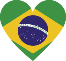 bandeira do brasil em forma de coração. png