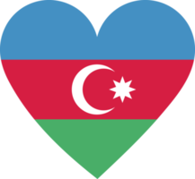 azerbaijan flagga i de form av en hjärta. png