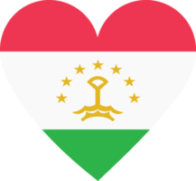 Tajikistan flag in the shape of a heart. png