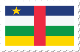 Central African flag postage stamp. png