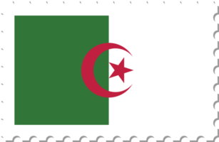 selo postal de bandeira da argélia. png