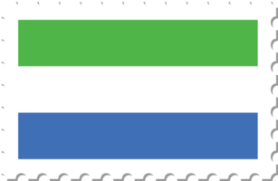 timbre-poste du drapeau de la sierra leone. png