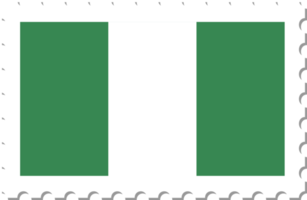 selo postal da bandeira da Nigéria. png