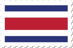 costa rica bandiera affrancatura francobollo. png