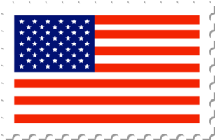timbre-poste du drapeau américain. png