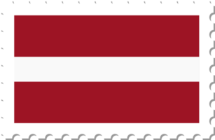 Briefmarke mit lettischer Flagge. png