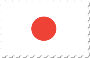 sello postal de la bandera de japón. png