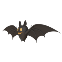 renderização 3D de morcegos fofos para decoração de celebração do dia da festa de halloween png