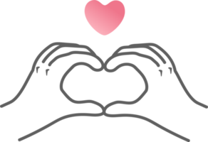 emoji coeur main png