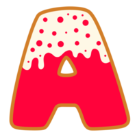 Christmas alphabets with Donut style png