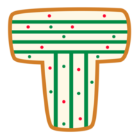 Kerstmis alfabetten met donut stijl png