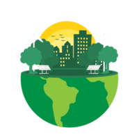 día mundial de la tierra energía ecológica verde png