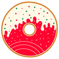 Christmas alphabets with Donut style png