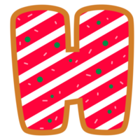 alfabetos navideños con estilo donut png