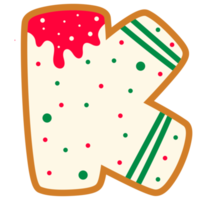 alfabetos navideños con estilo donut png