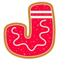 Christmas alphabets with Donut style png