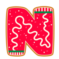 Christmas alphabets with Donut style png