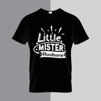 Little mister handsome  typography lettering for t shirt free design vector