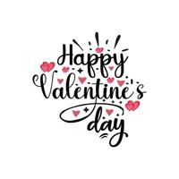 Happy valentine's day typography lettering for t shirt free design vector