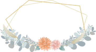 Dried flower frame png