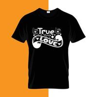 True love typography lettering for t shirt free design vector