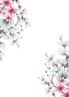 acquerello fiore telaio con testo spazio png