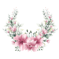 corona floreale dell'acquerello png