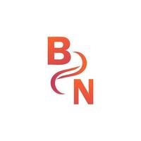 BN gradient logo for your company vector