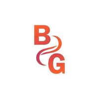 logotipo degradado bg para su empresa vector