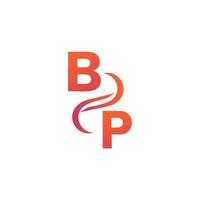 logotipo degradado de bp para su empresa vector