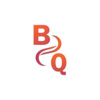 logotipo degradado de bq para su empresa vector