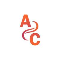 AC gradient logo for your company vector