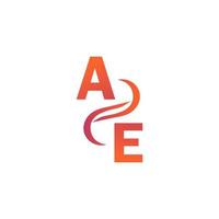 AE gradient logo for your company vector