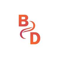 BD gradient logo for your company vector