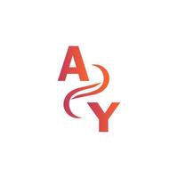 AY gradient logo for your company vector