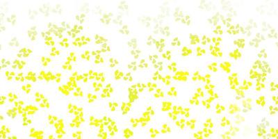 Light green, yellow vector texture with memphis shapes.